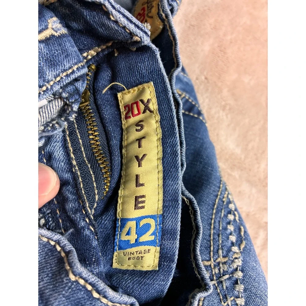 Wrangler 20X Style 42 Vintage Boot Jeans Light Wash Men's 32x34 Western Denim